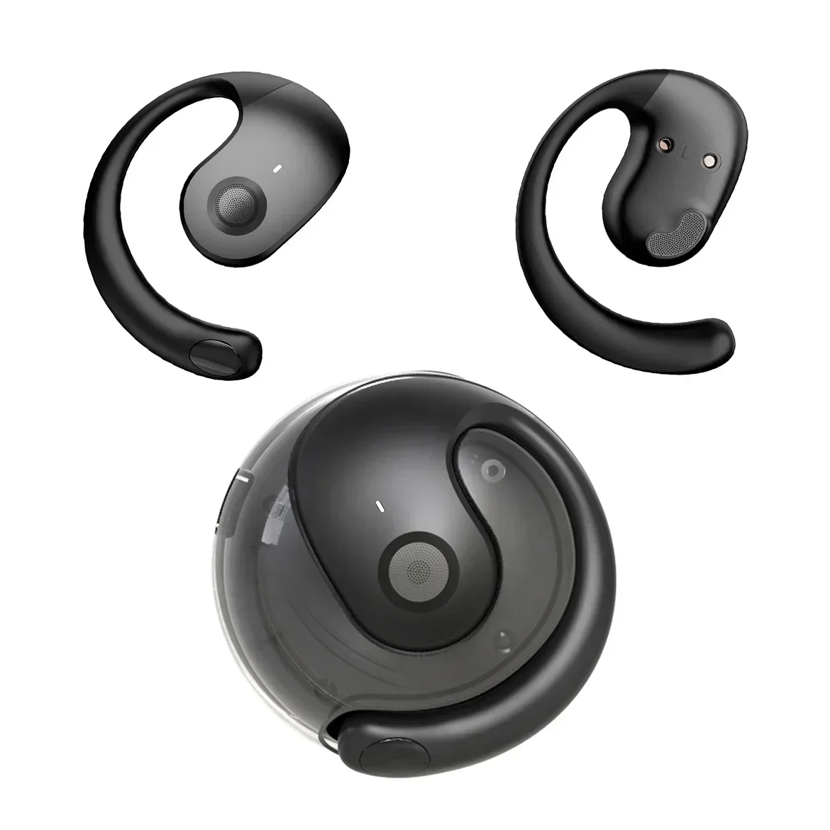 Headphones Wireless - Cuffie TWS Trasparenti Bluetooth con Display